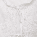 Blouse femme blanche sans manches à dentelle style western bohème (3)