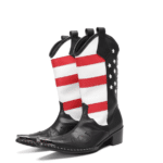 Bottes Cowboy USA en Cuir Véritable Drapeau Américain (2)