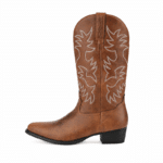 Bottes Cowboy femme marron brodées style western (2)