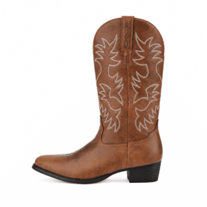 Bottes Cowboy homme marron brodées style western