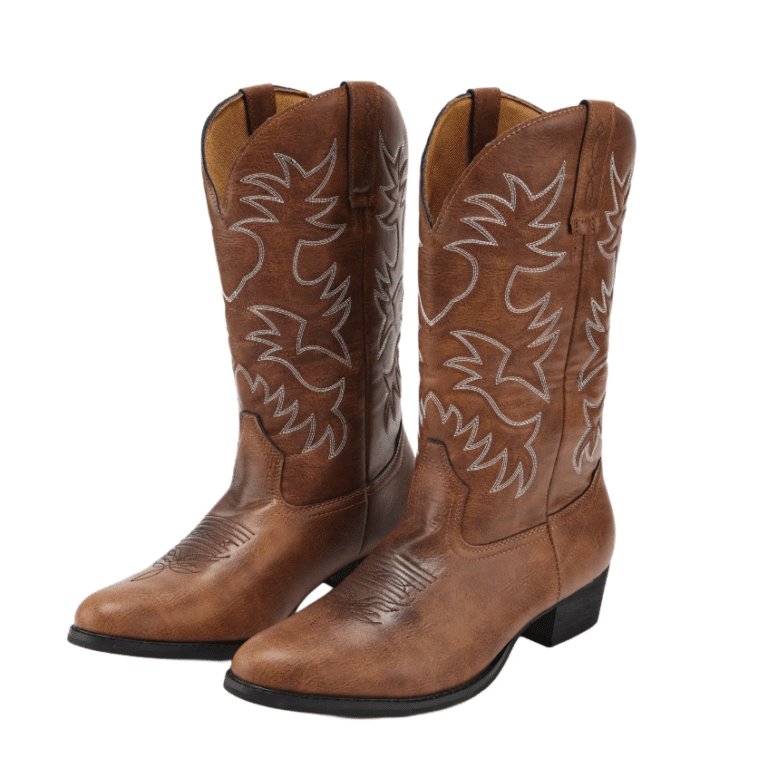 Bottes Cowboy femme marron brodées style western (3)