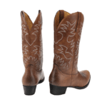 Bottes Cowboy femme marron brodées style western (7)