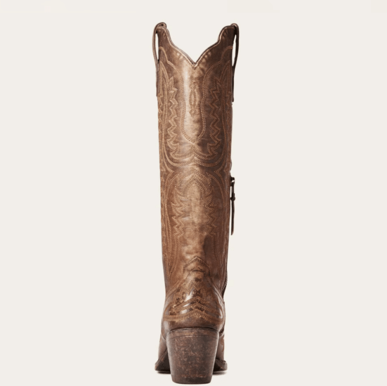 Bottes cowboy femme marron style cuir vintage iconique (1)
