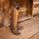 Bottes cowboy femme marron style cuir vintage iconique (4)