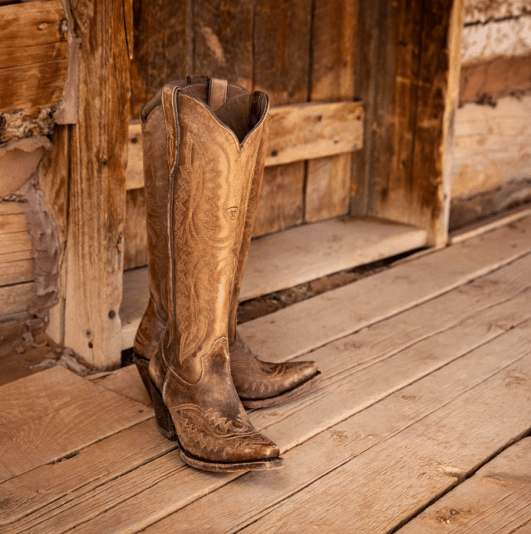 Bottes cowboy femme marron style cuir vintage iconique (4)