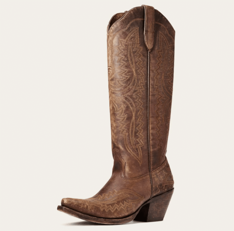 Bottes cowboy femme marron style cuir vintage iconique (5)