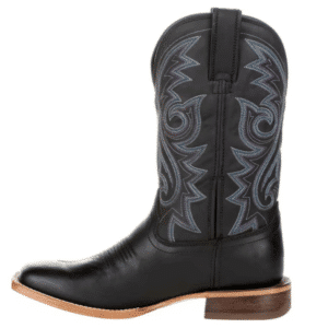 Bottes cowboy homme noires à broderies western