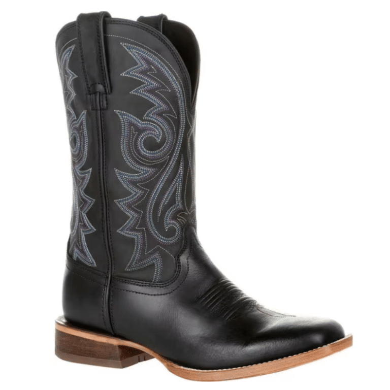 Bottes cowboy femme noires à broderies western (5)