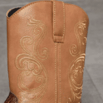 Bottes cowboy homme marron effet crocodile et broderies western (5)