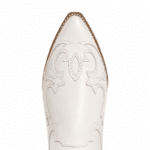 Bottes femme western blanches coutures brodées (3)