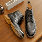Bottines Cowboy cuir prestige noir intense (5)