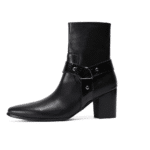 Bottines country homme cuir véritable avec anneau métallique (8)