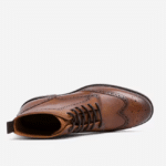 Bottines cowboy country en cuir marron patiné (5)