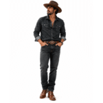 Bottines vintage homme en cuir de vache faites main style western (15)