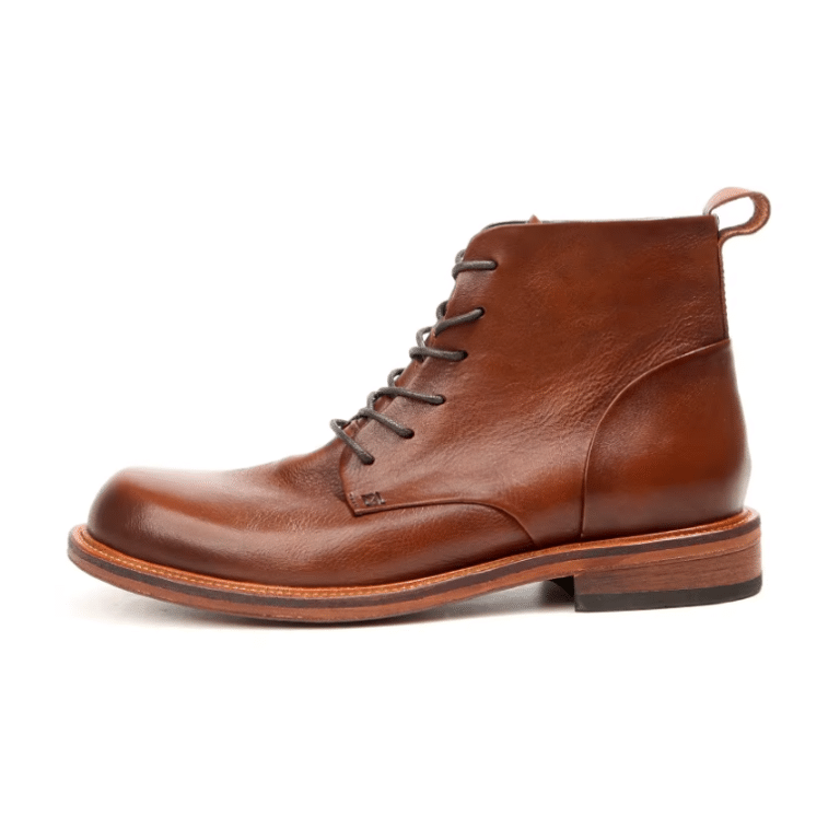 Bottines vintage homme en cuir de vache faites main style western (2)