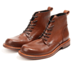 Bottines vintage homme en cuir de vache faites main style western (4)