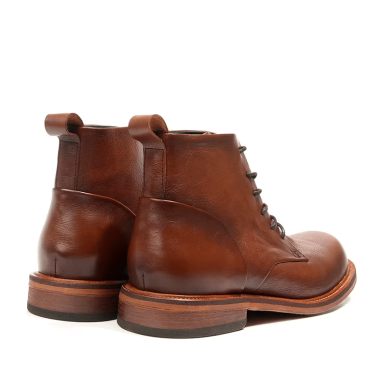 Bottines vintage homme en cuir de vache faites main style western (8)