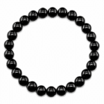 Bracelet cowboy unisexe en pierre d&rsquo;onyx noire à perles naturelles (1)