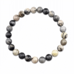Bracelet cowboy unisexe en pierre naturelles jaspe noir blanc (1)