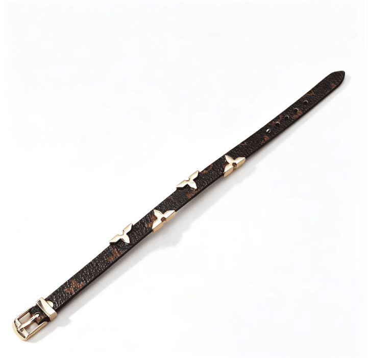 Bracelet femme country en cuir avec fleurs (2)