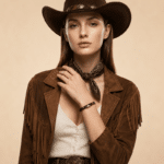 Bracelet femme country en cuir avec fleurs (4)