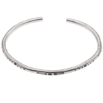 Bracelet jonc argent unisexe gravé western amérindien vintage (5)