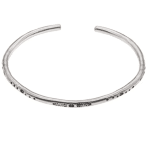Bracelet jonc argent unisexe gravé western amérindien vintage