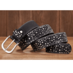 Ceinture country noir rivets constellation étoilée (1)