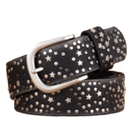 Ceinture country noir rivets constellation étoilée (2)