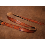 Ceinture cowboy cuir vintage rivets et tête de mort (2)