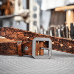 Ceinture cowboy en cuir épais craquelé vintage (3)