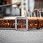 Ceinture cowboy en cuir épais craquelé vintage (5)