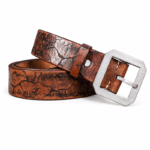 Ceinture cowboy en cuir épais craquelé vintage (8)