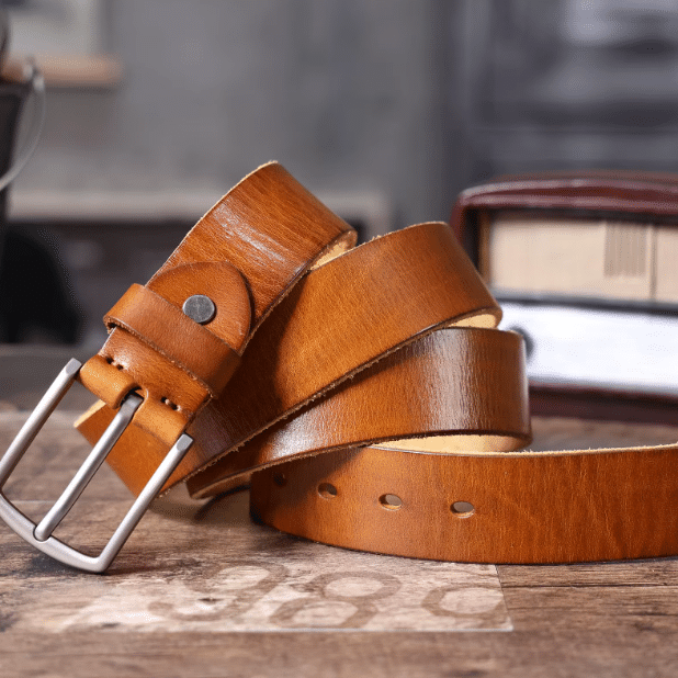 Ceinture cowboy homme en cuir italien artisanal (3)