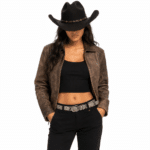 Ceinture cowboy unisexe en simili cuir python boucle argentée (3)