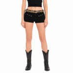 Ceinture cowboy unisexe motif léopard à boucle argentée (2)