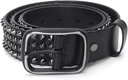 Ceinture noire à clous piques métalliques rock (1)