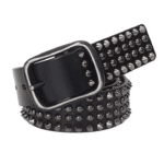 Ceinture noire à clous piques métalliques rock (3)