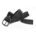 Ceinture noire à clous piques métalliques rock (6)