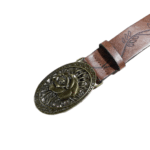 Ceinture western boucle rose vintage simili cuir (6)