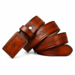 Ceinture western cuir marron boucle vintage amérindien (4)