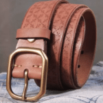 Ceinture western homme en cuir motifs géométriques (1)