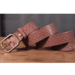 Ceinture western homme en cuir motifs géométriques (9)