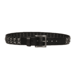 Ceinture western noire cuir et métal hors-la-loi (4)