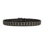 Ceinture western noire cuir et métal hors-la-loi (5)