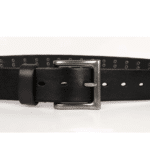 Ceinture western noire cuir et métal hors-la-loi (6)