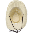 Chapeau Cowboy Femme Paille Beige Étoile Turquoise (6)
