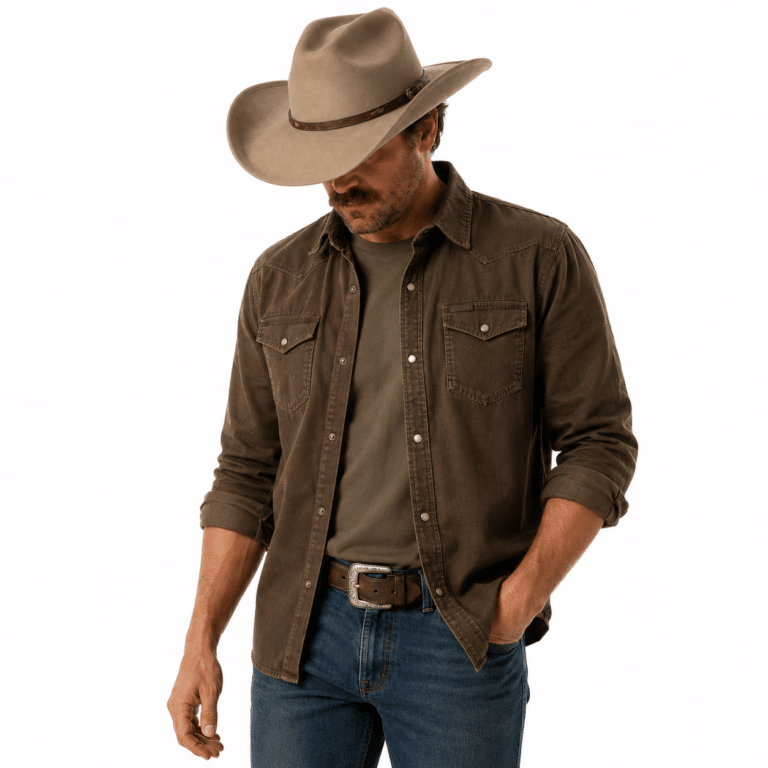 Chapeau cowboy beige style western avec bandeau tressé (3)