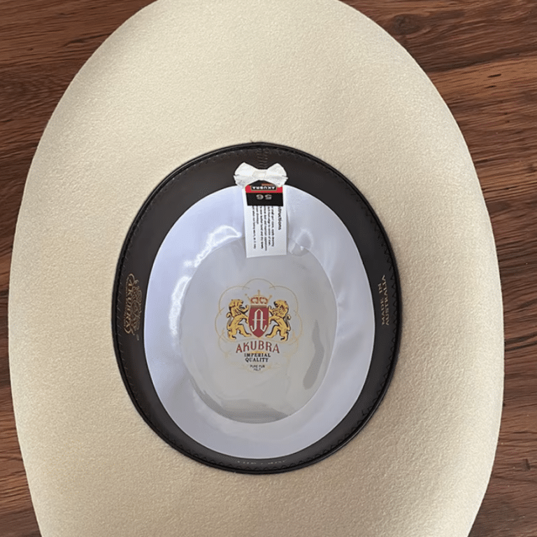Chapeau cowboy blanc ivoire laine naturelle premium (1)
