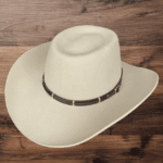 Chapeau cowboy blanc ivoire laine naturelle premium (3)